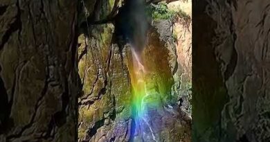 Waterfall in China changes to gorgeous rainbow color in rare sighting | USA TODAY #Shorts