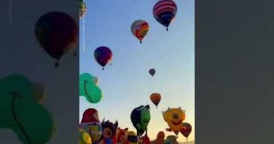 Hot air balloons fill sky at International Balloon Festival in Mexico | USA TODAY #Shorts