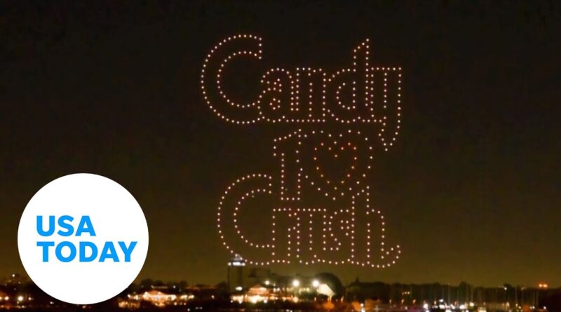 Drone show over New York celebrates Candy Crush's 10th anniversary | USA TODAY