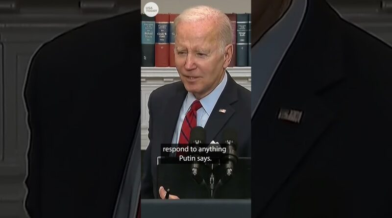Biden on ceasefire in Ukraine: Putin is 'trying to find some oxygen' | USA TODAY #Shorts