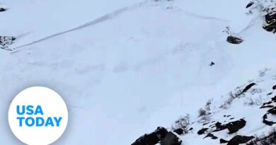Caught on camera: Snowboarder getting swallowed, carried by avalanche | USA TODAY